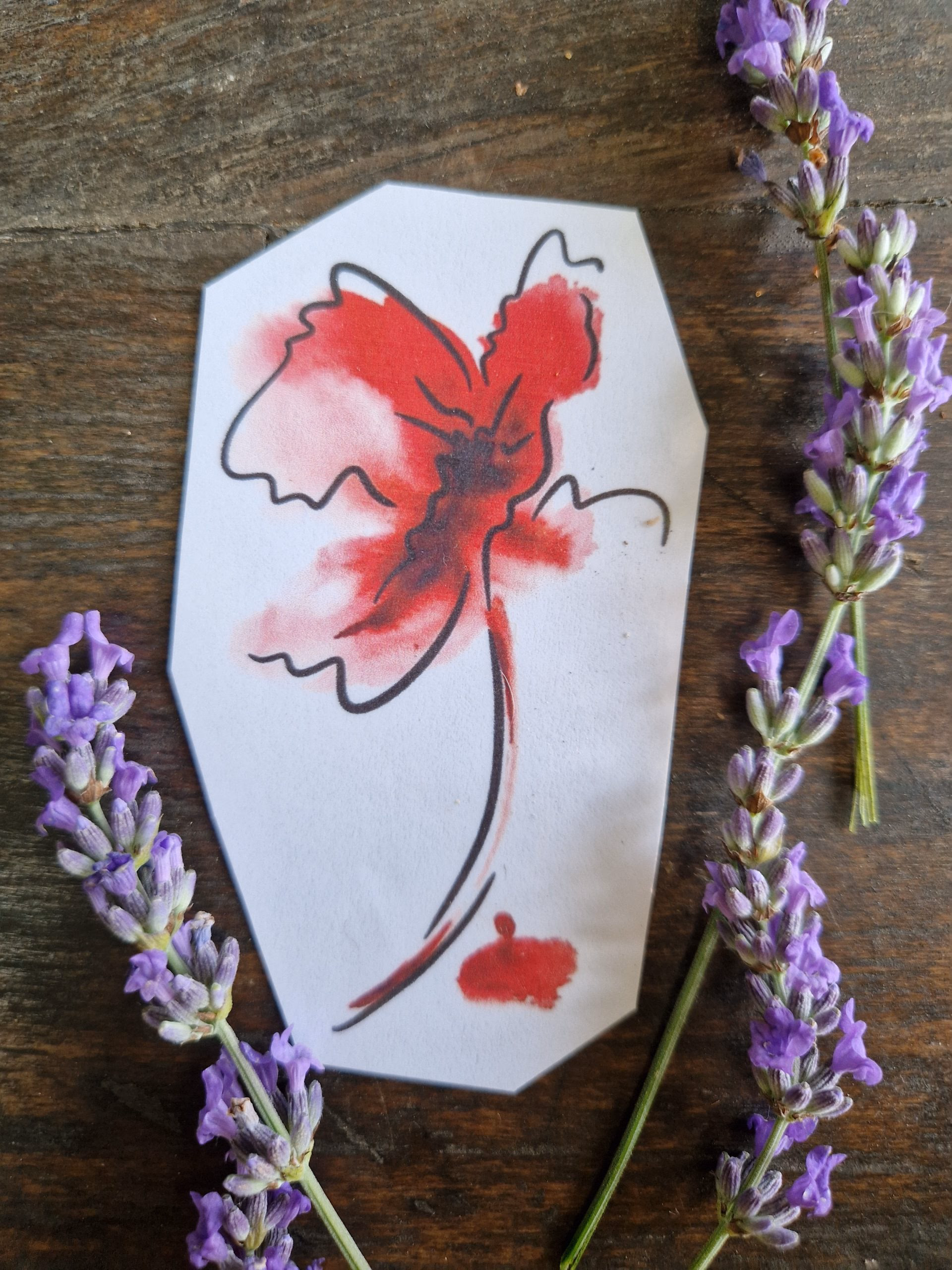 Flash coquelicot rouge créé par Sarah Fleur