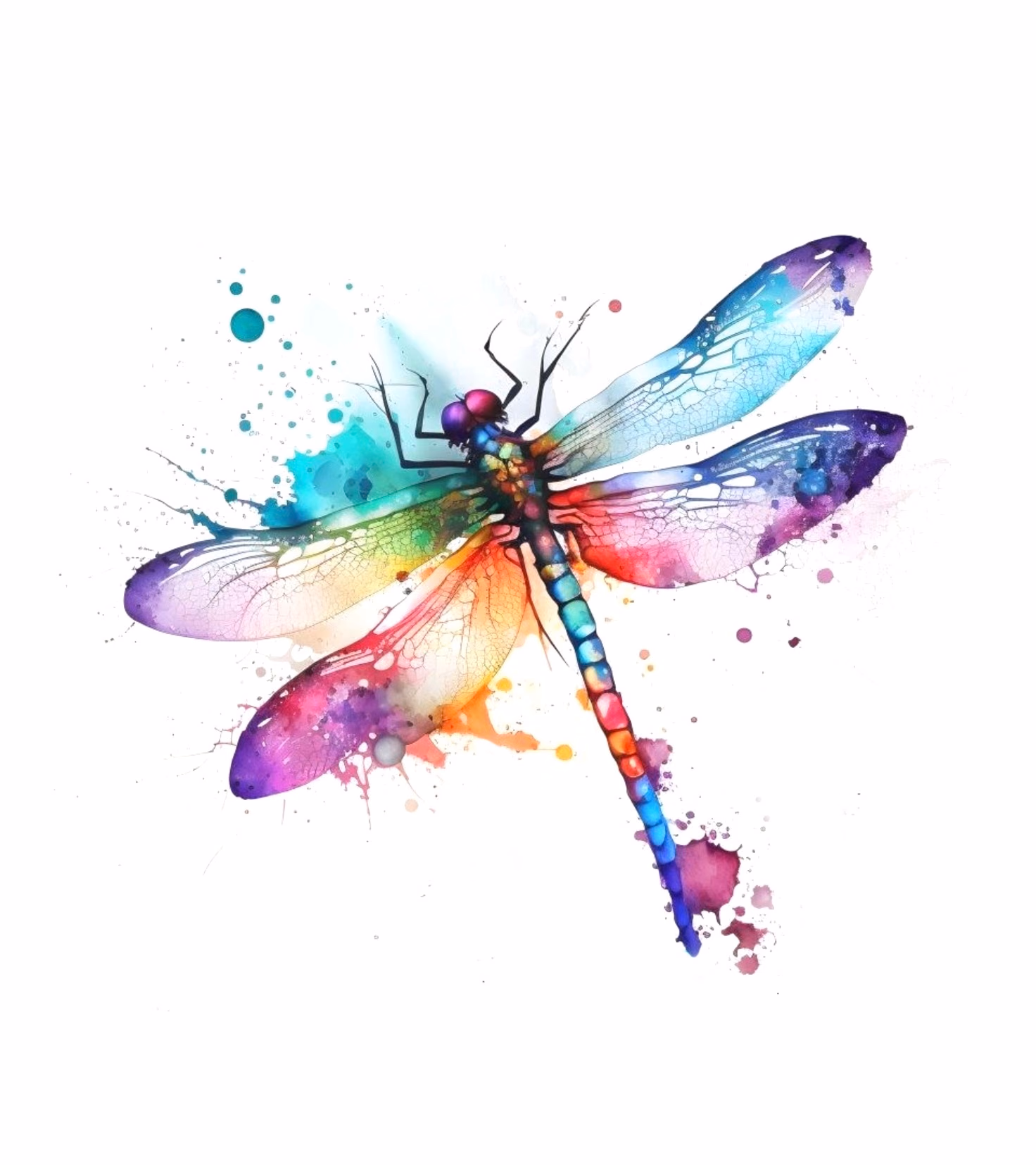 Flash libellule aquarelle créé par Sarah Fleur