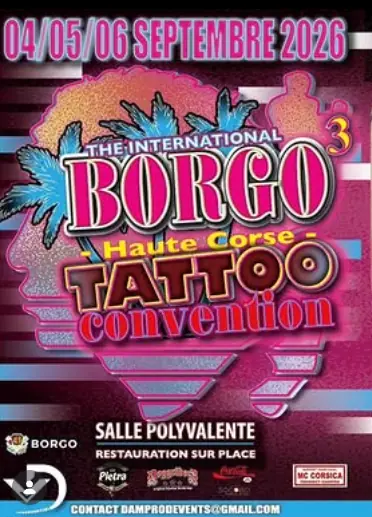 Affiche de convention de tatouage à Borgo