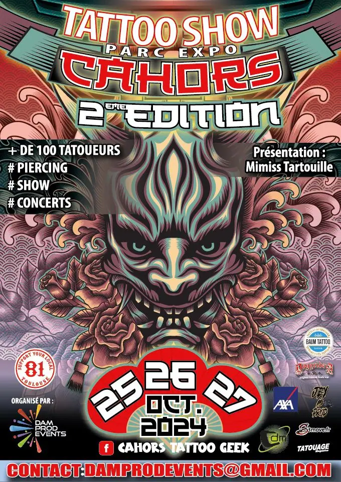 Affiche de convention de tatouage à Cahors