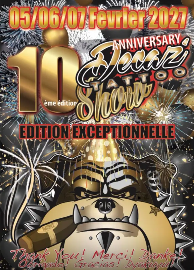Affiche de convention de tatouage à Decazeville